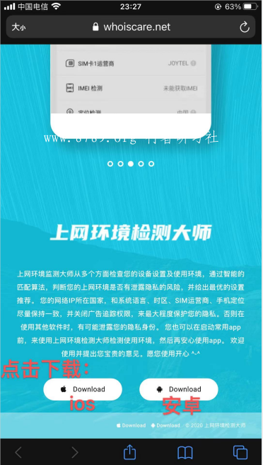 手机网络环境伪装度测试，whoer与上网环境检测大师对比